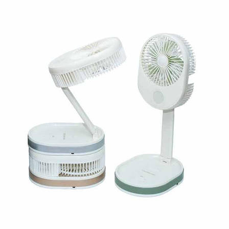 Вентилятор настільний акумуляторний з підсвічуванням USB USB Folding fan R8 44*23*16,5 см, фото 1