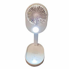 Вентилятор настільний акумуляторний з підсвічуванням USB USB Folding fan R8 44*23*16,5 см, фото 2