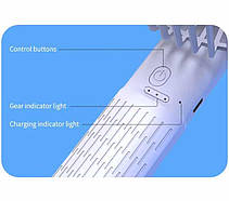 Вентилятор акумуляторний МКС112 настільний та ручний на прищіпці USB, фото 5