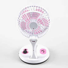 Вентилятор акумуляторний настільний з підсвічуванням USB YS-М2026 рожевий, фото 3
