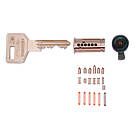 Циліндр CISA C3000 95T (55*40T) нікель матовий 3 ключі, фото 9