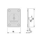 Декоративна накладка CISA 06081.00 (внутрішня) латунь полірована, фото 4