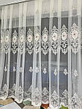 Розкішна тюль із оксамитом і стразами. Тюль у зал, спальню, вітальню, фото 6