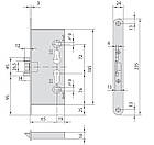 Механізм замка CISA 43022 (BS65*72мм) протипожежний нержавіюча сталь, фото 6