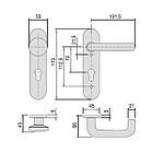 Ручки протипожежні на планці CISA 07070.24 фіксована-натискна чорний, фото 8