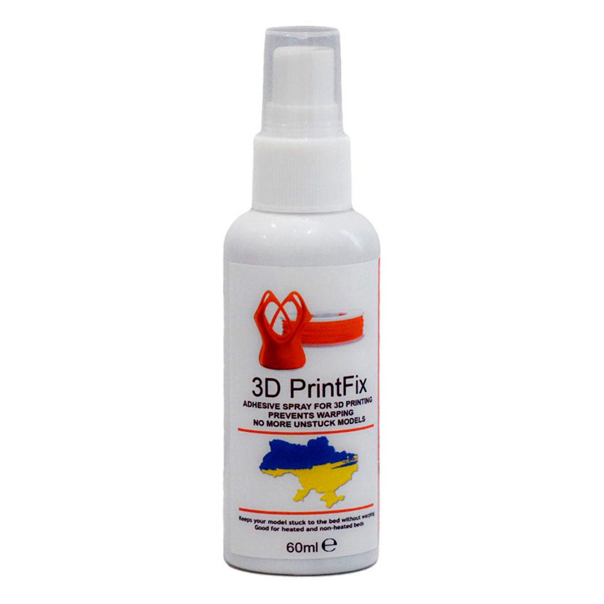 __ Клей для 3Д-друку "3D PrintFix", спрей, 60мл / Адгезив для столу (пластини) 3D-принтера