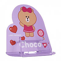 Підставка для книг (металева фігурна з висічкою) Yes  Line Friends