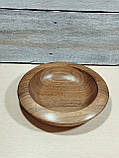 Салатник дерев'яний з горіха ручної роботи. Діаметр 25 см., фото 2