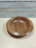 Салатник дерев'яний з горіха ручної роботи. Діаметр 25 см., фото 6