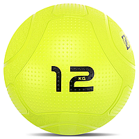 М'яч набивний для кросфіту слембол 12 кг Slam Ball Mdbuddy FI-1774-12 Салатовий