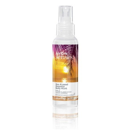 Освіжаючий лосьйон-спрей для тіла «Поцілунок сонця» AVON Senses 100 мл Мандарин та іланг-іланг