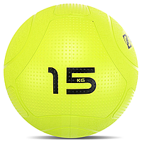М'яч набивний для кросфіту слембол 15 кг Slam Ball Mdbuddy FI-1774-15 Салатовий