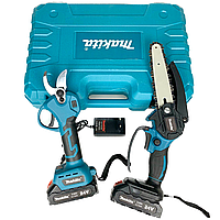 Садовий інструмент Makita 2в1 (Пила Макіта DUC155BL безщіткова + Секатор Макіта DUP270 з цифровим екраном)