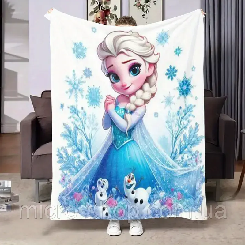 Плюшевий плед ковдра Холодне серце Ельза Frozen, фото 1