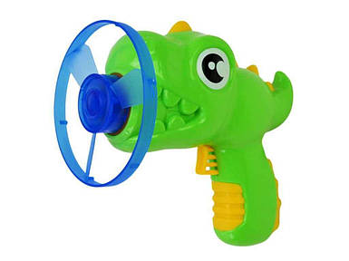 Іграшка для запуску вертушка дитяча салатовий Пістолет арт. HM-03 Динозавр ТМ 7TOYS FG