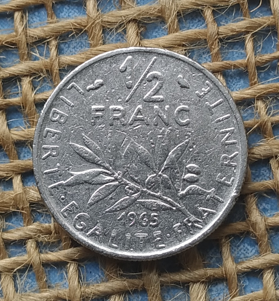 1/2 франка 1965 року францiя