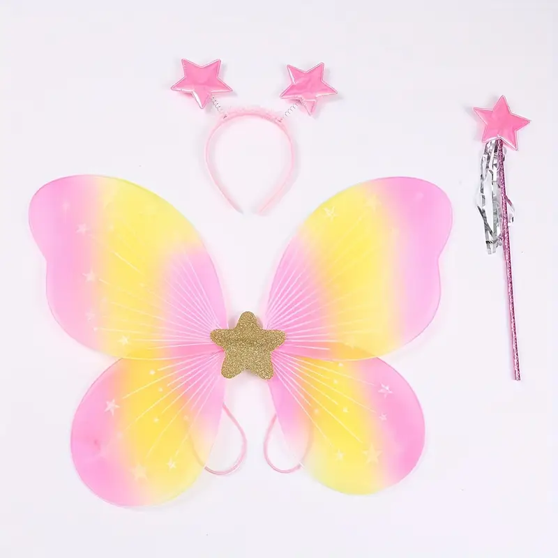 Крила метелика дитячі рожеві. Костюм феї дитячий, фото 1