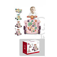 Каталка-ходунки 5в1 з музичним брязкальцем столик мінівелобіг іграшка для малюків безпечний пластик для розвитку моторики