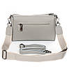Сумка жіноча крос-боді шкіряна на блискавці ALEX RAI 99105-2 l.gray, фото 4