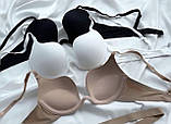 Жіночий бежевий бюстгальтер з push-up, бюстгальтер під сукню, ліф бра 34/75 B, фото 4