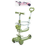 Самокат iTrike 5в1 JR3-133-GR з батьківською ручкою, українська музика, фото 3