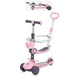 Самокат iTrike 5в1 JR3-133-P з батьківською ручкою, українська музика, фото 3