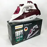 Праска парова Rainberg RB-6306 з керамічним покриттям 3200вт функція самоочищення HT-412 подавання пари, фото 6