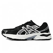 Жіночі кросівки Asics текстильні (сітка) чорно-білі літні/весняні, фото 3