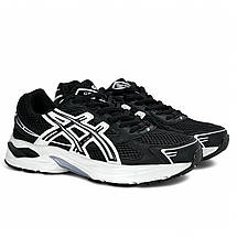Жіночі кросівки Asics текстильні (сітка) чорно-білі літні/весняні, фото 5