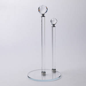 Скляний тримач для паперових рушників на кухню 15×31 см підставка під паперові рушники прозора