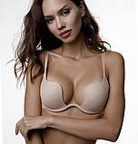 Жіночий бежевий бюстгальтер з push-up, бюстгальтер під сукню, ліф бра 34/75 B, фото 2