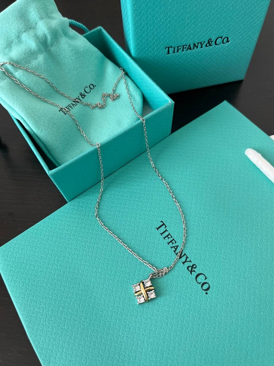 Підвіска Тіффані циркони срібло 925, фото 1