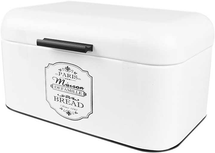 Хлібниця для кухні Maestro Paris Maison MR-1771-S Ємність для зберігання хліба з вуглецевої сталі Білий