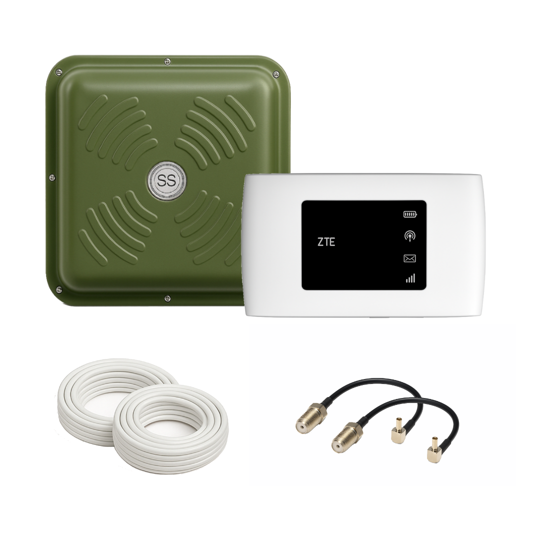 4G wifi антенний комплект роутер ZTE MF 920u + антена панельна ENERGY MIMO 2x 15дБ 1700-2700 МГц