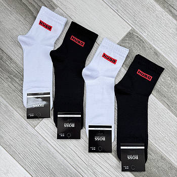Шкарпетки чоловічі сітка бавовна середні Hugo Boss, Туреччина, розмір 25-27 (39-42), асорті, 05605