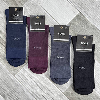 Шкарпетки чоловічі сітка бавовна Hugo Boss, Туреччина, розмір 25-27 (39-42), асорті, 05609