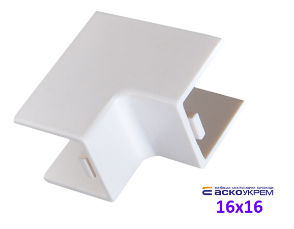 Кут внутрішній 16x16 мм для короба