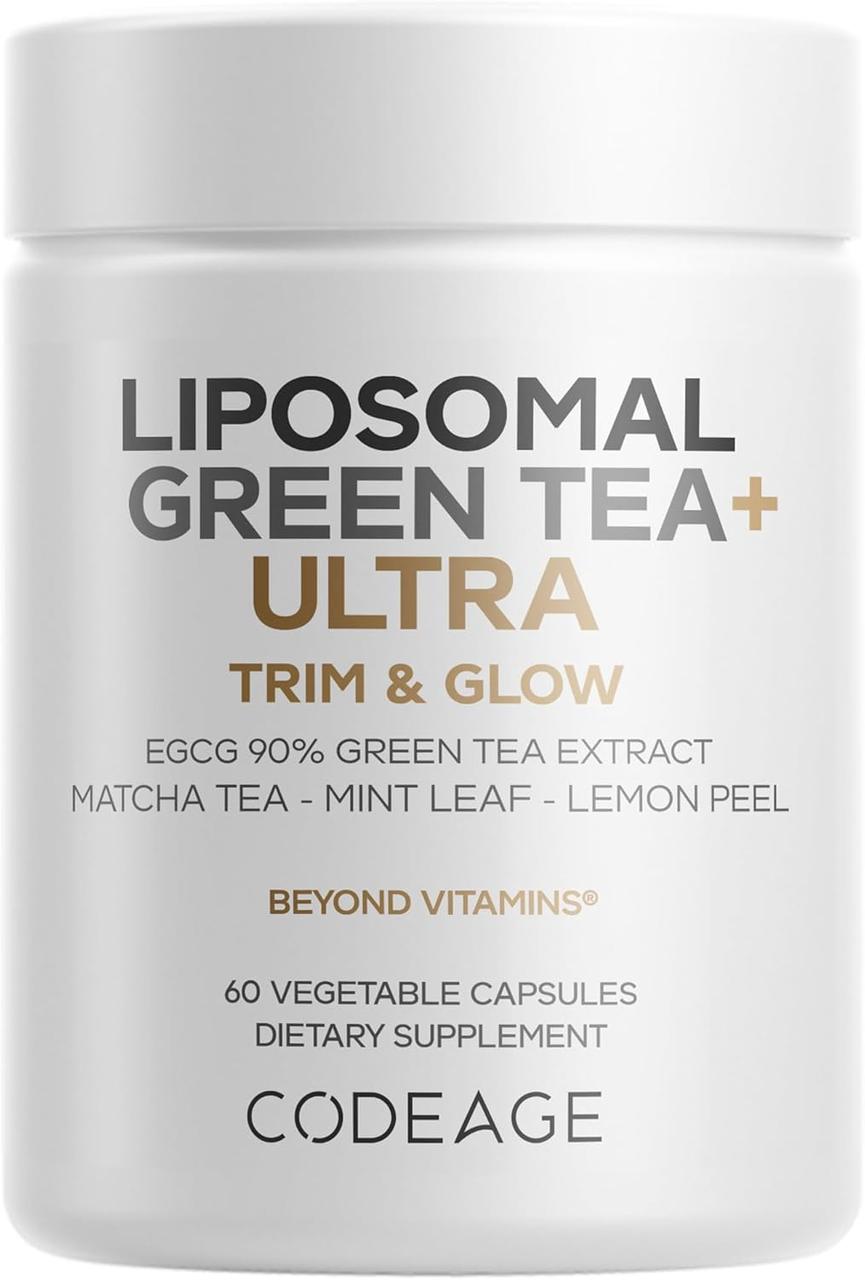 CodeAge Liposomal Green Tea+ Ultra / Ліпосомальний зелений чай Плюс Ультра 60 капсул