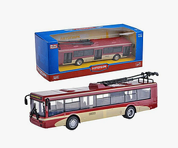 Модель Автопарк Тролейбус метал інерційний 6407С