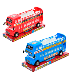 Іграшка Автобус кабріо двоетажний Синій 28 см 018-56