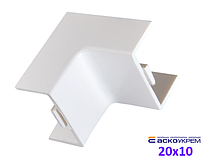 Кут внутрішній 20x10 мм для короба
