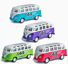 Машинка Автопром Volkswagen Автобус метал інерційна 8 см 7828