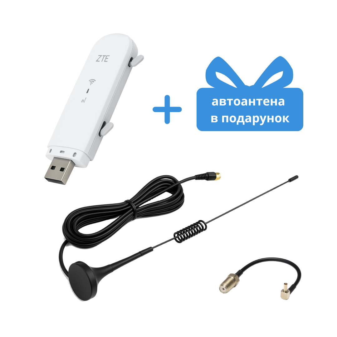 4G/3G автокомплект Wi-Fi роутер ZTE MF79U + автомобільна антена 7 Дб