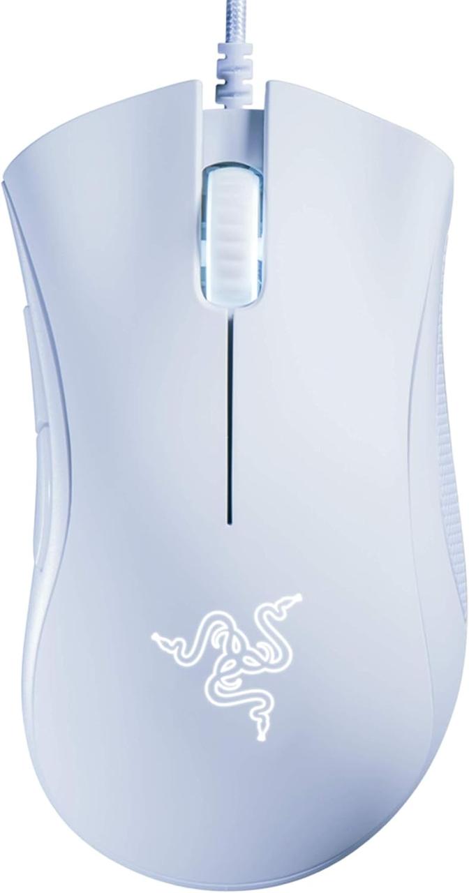 Ігрова миша Razer DeathAdder Essential біла, оптичний сенсор 6400 DPI, 5 програмованих кнопок, ергономічний дизайн