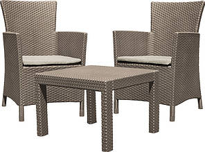 Комплект садових меблів Keter Rosario balcony set, капучіно - пісок