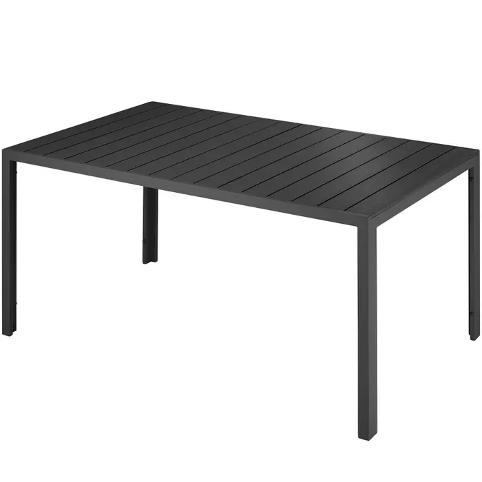 Сучасний стіл з алюмінію Bianca 150 x 90 x 74,5 см чорний