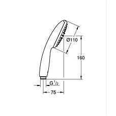 Ручний душ Grohe Tempesta 110, 1 режим (27923003), фото 4