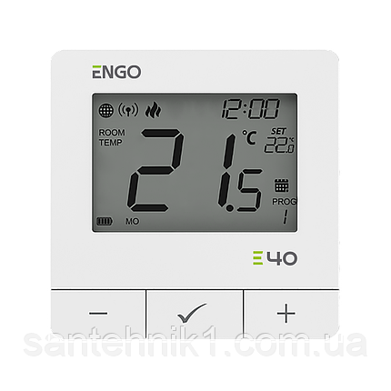 E40-230W - програмований інтернет терморегулятор ZigBee/868 МГц, 230 В, білий, фото 1