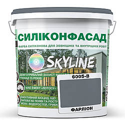 Кольорова Фасадна Силіконова Фарба «Силіконфасад» SkyLine 6005-B Фарліон 1л