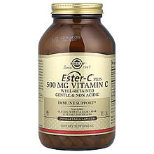 Вітамін С плюс, Ester-C, Plus Vitamin C, Solgar, 500 мг, 250 рослинних капсул
